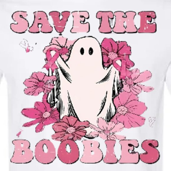 Other - Halloween Save The Boobies Cancer graphic Tee